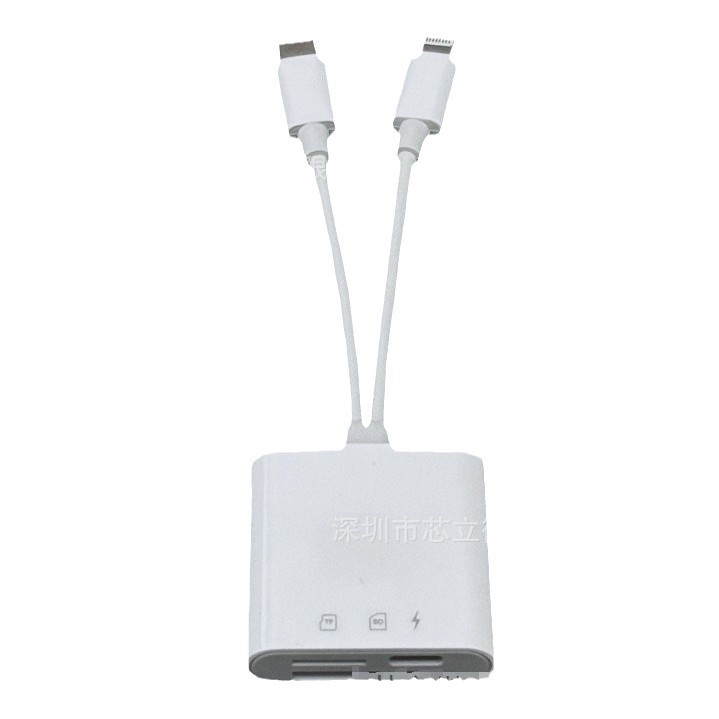 A multi-functional card reader tfsd+c port charging three-in-one converter suitable for Huawei and Apple mobile phones Item Picture