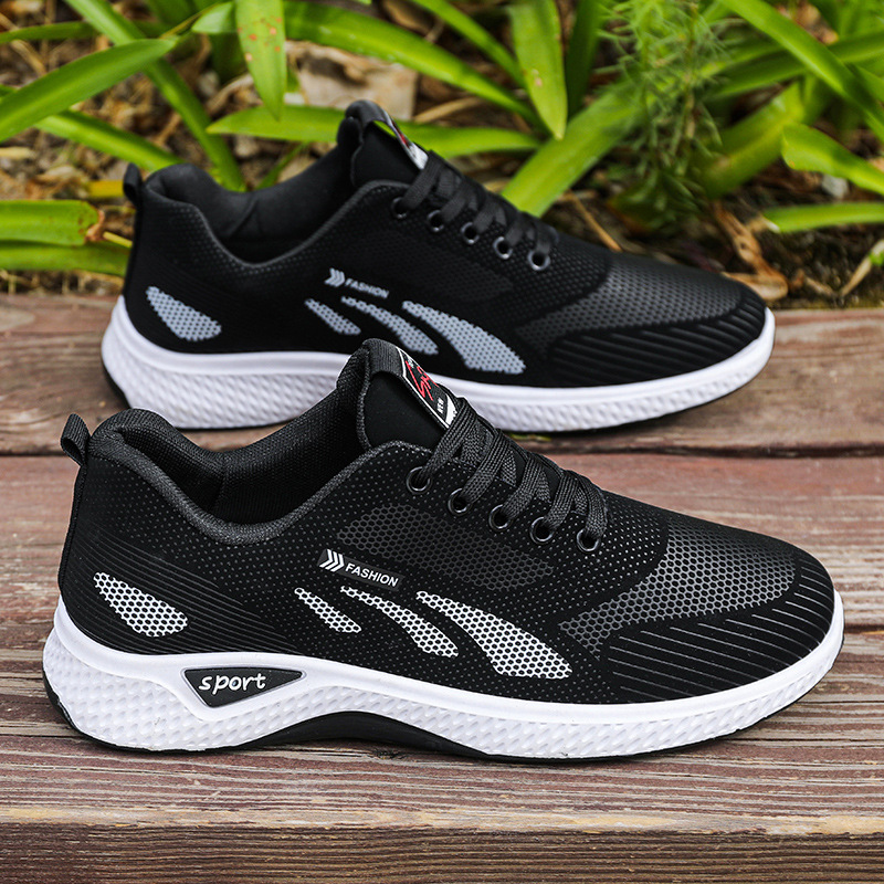2025 New sports shoes, men's shoes, men's running shoes, low-top and low-heel casual shoes, spring lace-up soft-soled work shoes details Picture