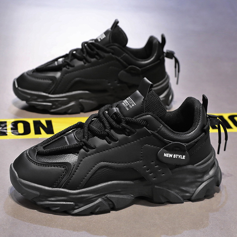 New breathable men's shoes for spring, trendy and versatile men's style, black sneakers with insole height increase, casual dad shoes for men Application Scenario