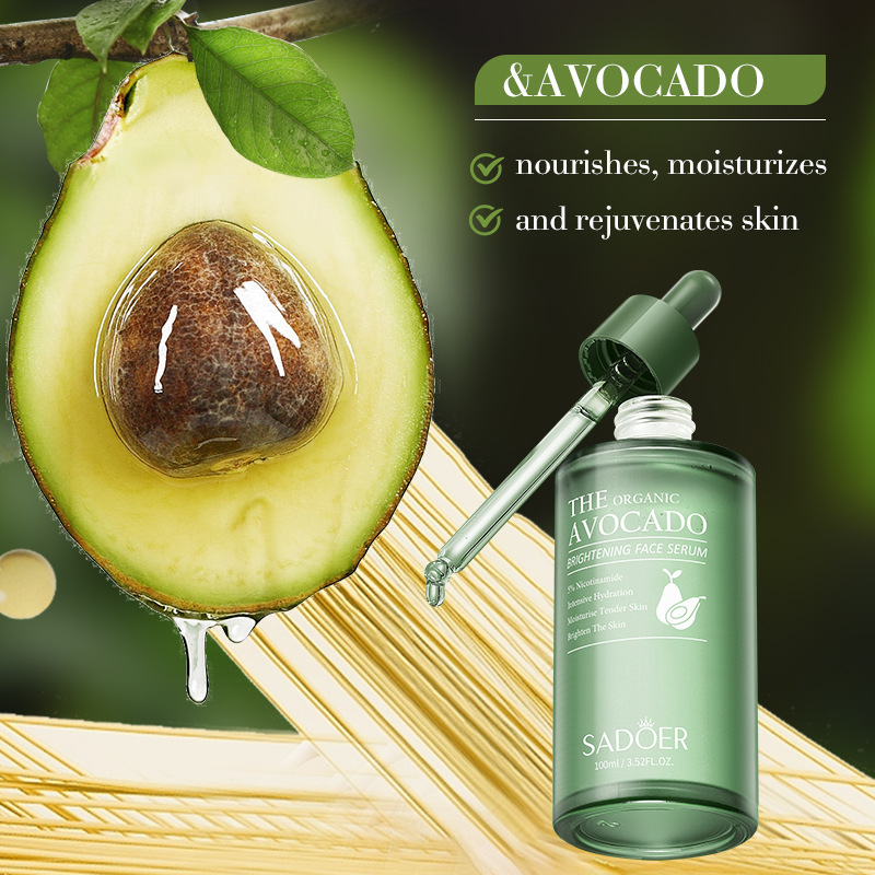 Cross-border wholesale of SADOER Avocado Nicotinamide Brightening Essence and Moisturizing Essence in full English Specification drawing