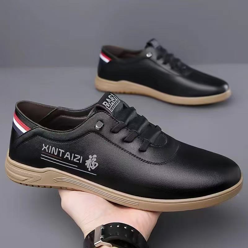 Spring casual men's shoes 2025 new style men's leather shoes soft-soled casual one-step casual shoes factory one-piece consignment Application Scenario