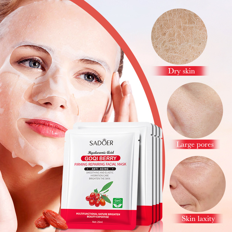 SADOER Goji Berry Anti-Wrinkle, Firming and Repairing Mask, Firming, Moisturizing, Lifting and Hydrating Mask, cross-border export details Picture
