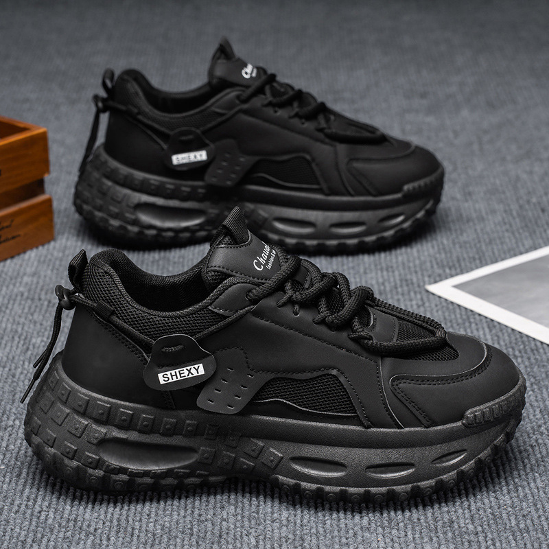 New men's summer breathable mesh sports shoes for teenagers, trendy and versatile for men, thick-soled dad shoes with tire soles Application Scenario