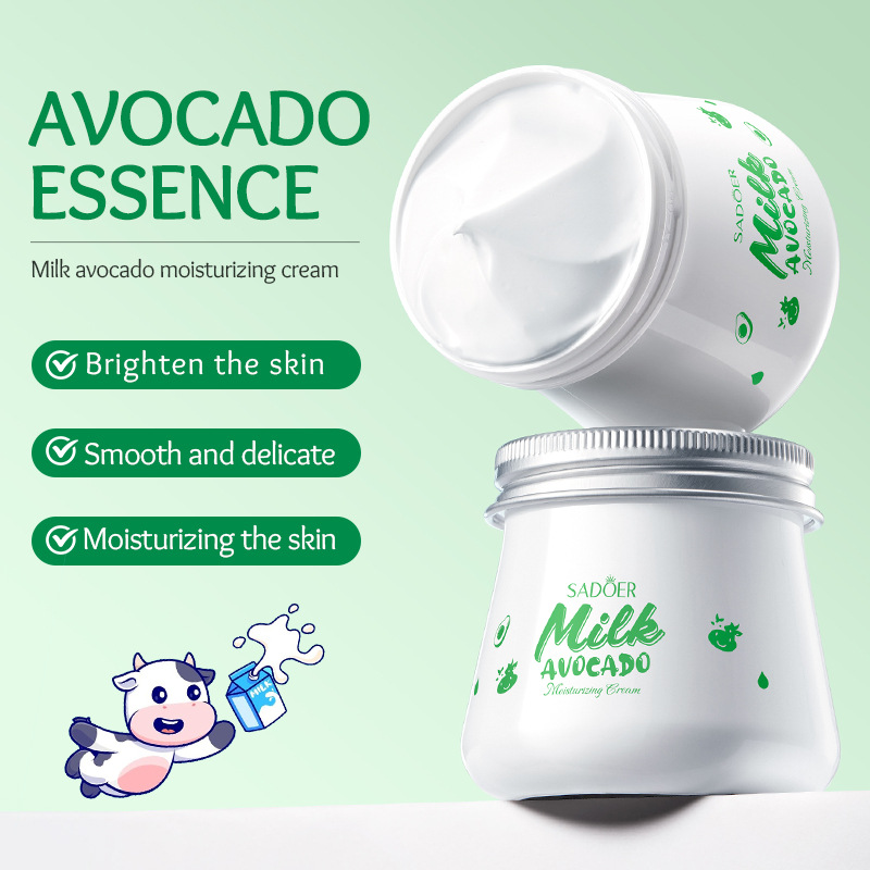 Cross-border wholesale of SADOER milk Avocado Orange Peach Moisturizing Cream and hydrating water cream in English Specification drawing