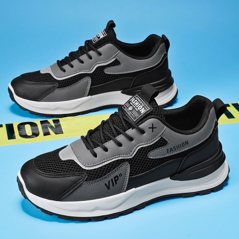 New summer men's shoes: Breathable mesh shoes for men, trendy and versatile thick-soled sports shoes, casual running dad shoes for men Application Scenario