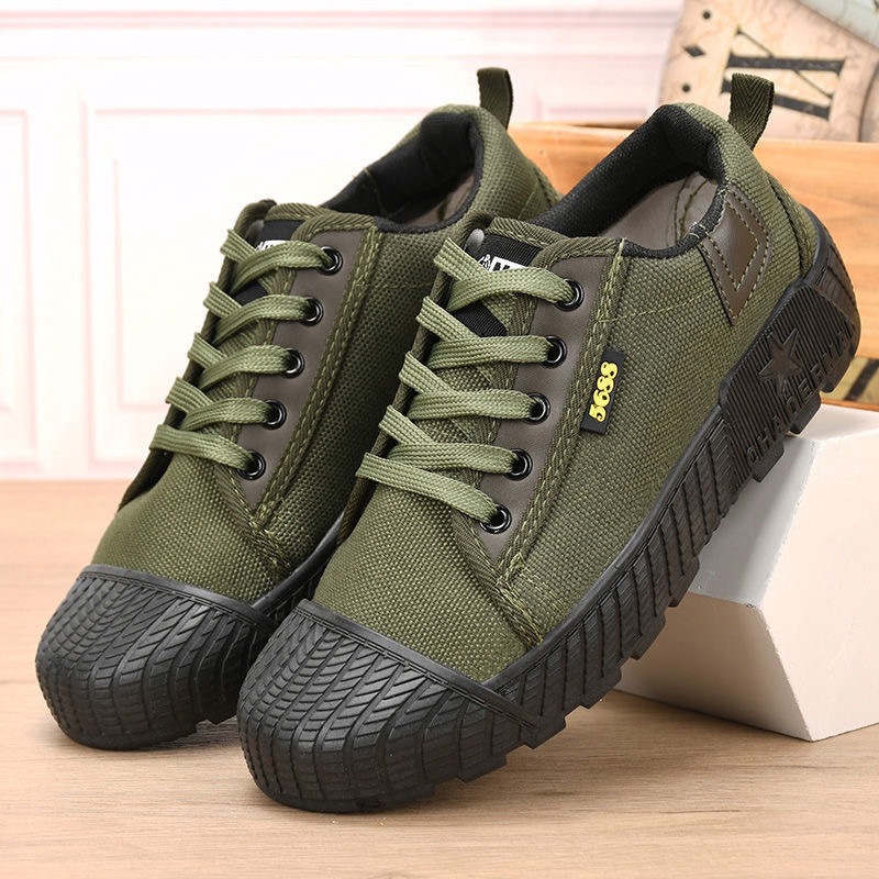 Training shoes, liberation shoes, training shoes, cloth shoes, men's shoes, construction site shoes, canvas shoes, men's shoes, cross-border export wholesale, breathable details Picture