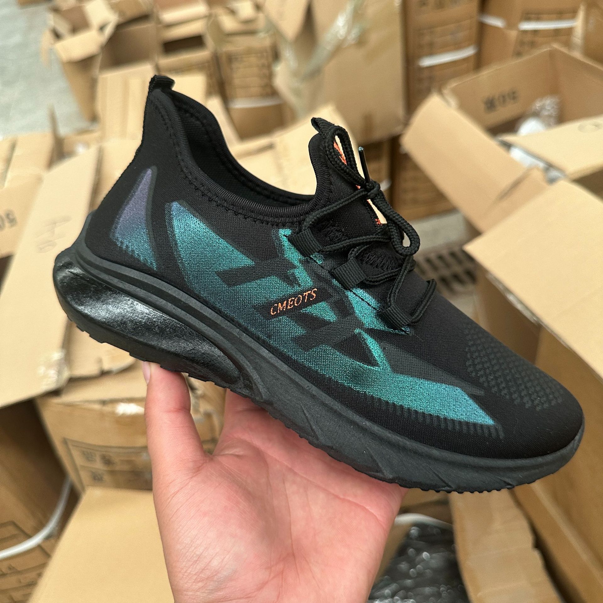 Sports shoes Trend 2023 New Men's shoes Summer Breathable Fei-woven sports shoes Men's casual shoes manufacturer export wholesale Specification drawing