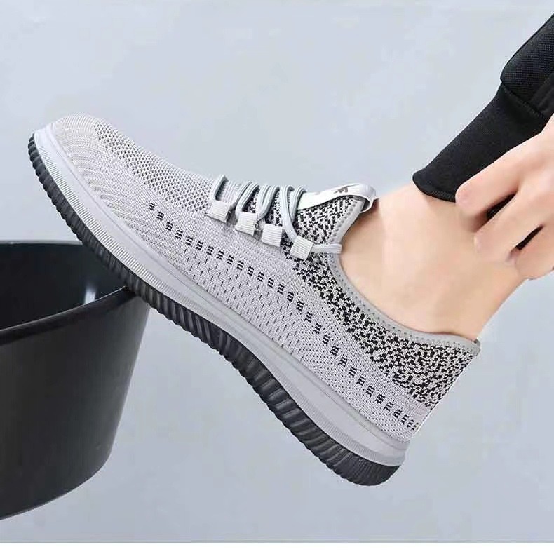 Men's autumn breathable mesh casual shoes, thin lace-up soft-soled running shoes, trendy and versatile sports men's shoes Specification drawing