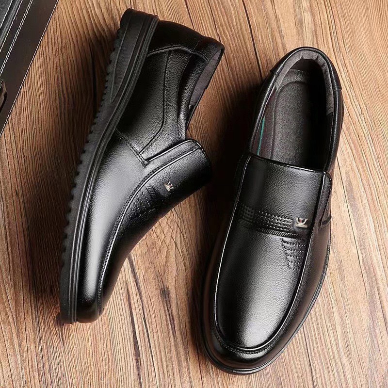 【 Crown 】 New trendy, fashionable and casual men's leather shoes with soft soles and soft surfaces, breathable soft leather men's leather shoes for export batch Specification drawing