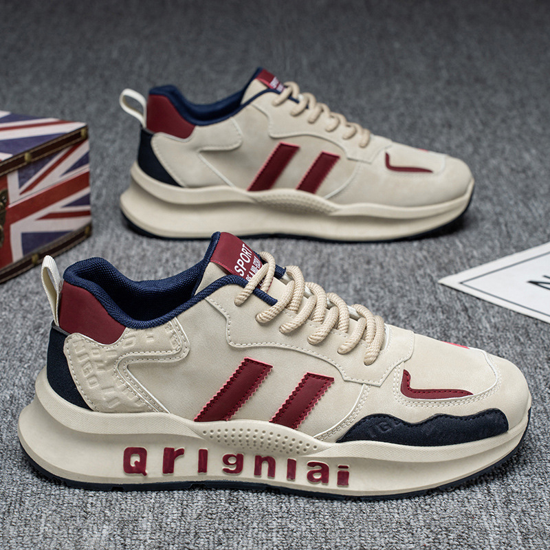 New men's shoes for Spring 2025: Breathable, trendy and versatile men's shoes, thick-soled sports shoes, casual running dad shoes Specification drawing