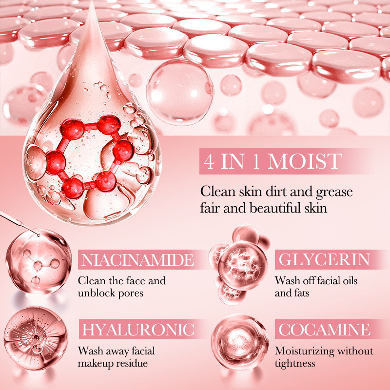 All-english SADOER Four-in-one multi-effect pore-purifying Facial Cleanser and cleansing facial Cleanser cross-border export wholesale Specification drawing