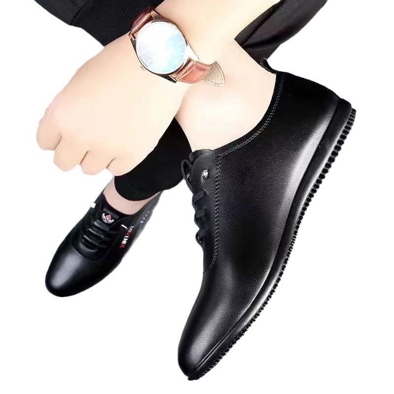 2024 Men's Spring/Summer New men's leather shoes, Korean-style trendy and fashionable leather shoes, casual leather shoes, one-piece consignment Item Picture