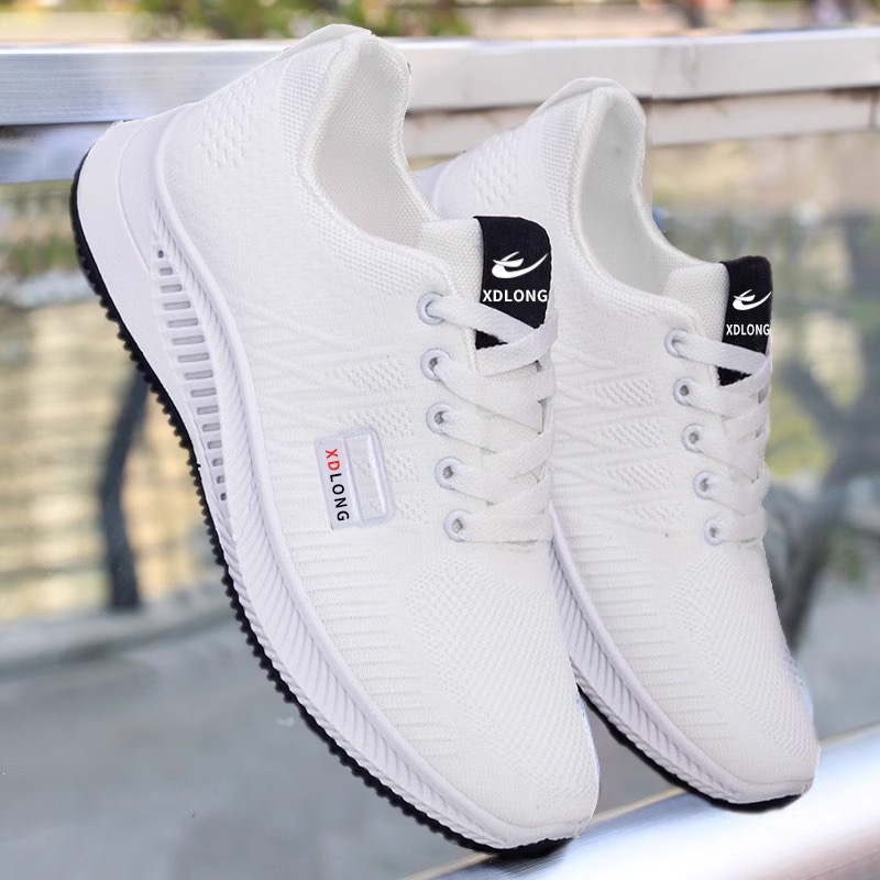 Breathable casual shoes, men's running shoes, men's perforated net shoes, men's flying woven shoes, cross-border wholesale shoes for foreign trade, men's hiking shoes full figure