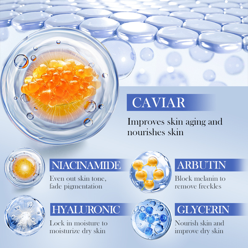 Cross-border wholesale of SADOER caviar hyaluronic acid anti-wrinkle Repair Facial mask in English Specification drawing