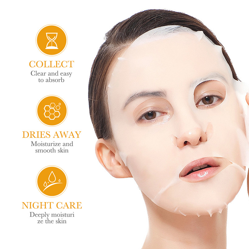 All-english BIOAOUA Vitamin E Honey Facial mask Hydrating and Moisturizing Mask Cross-border export wholesale Specification drawing