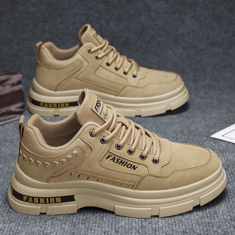 New men's safety shoes for autumn, breathable, work clothes for construction sites, trendy and versatile, anti-slip, sports and casual board shoes full figure