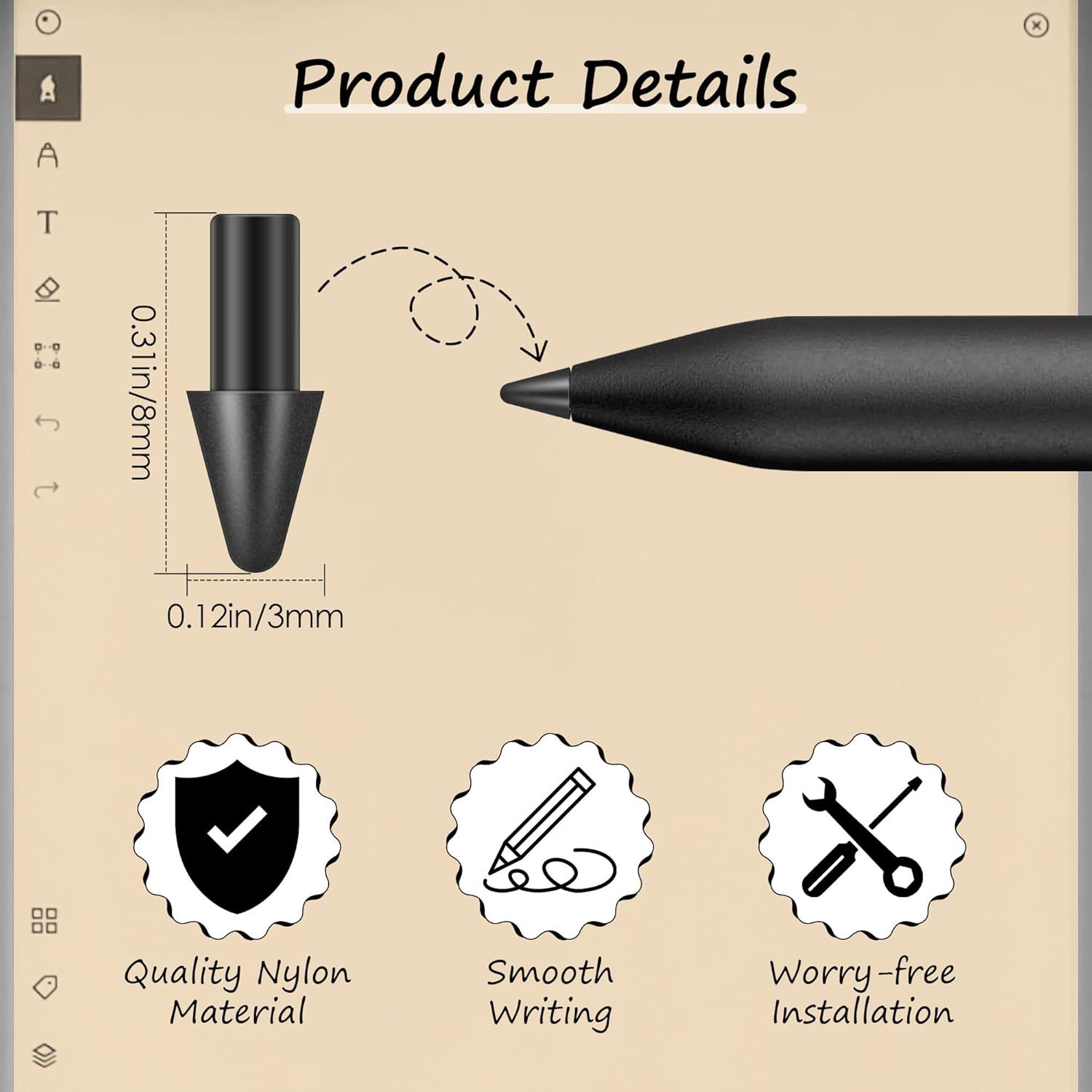 Compatible with the Remarkable Paper Pro nib stylus electromagnetic Pen Marker Plus nib tip Application Scenario