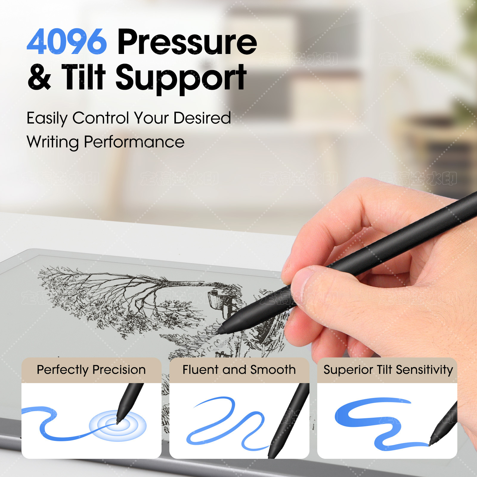 The EMR universal passive electromagnetic pen is compatible with the remarkable 2/ Xiaoyuan Tutoring pressure-sensitive stylus Specification drawing