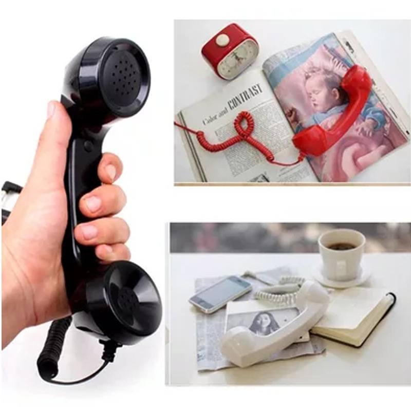 Factory direct sales, creative gifts in stock, universal microphones, retro mobile phone earphones, wired external earphone handles full figure