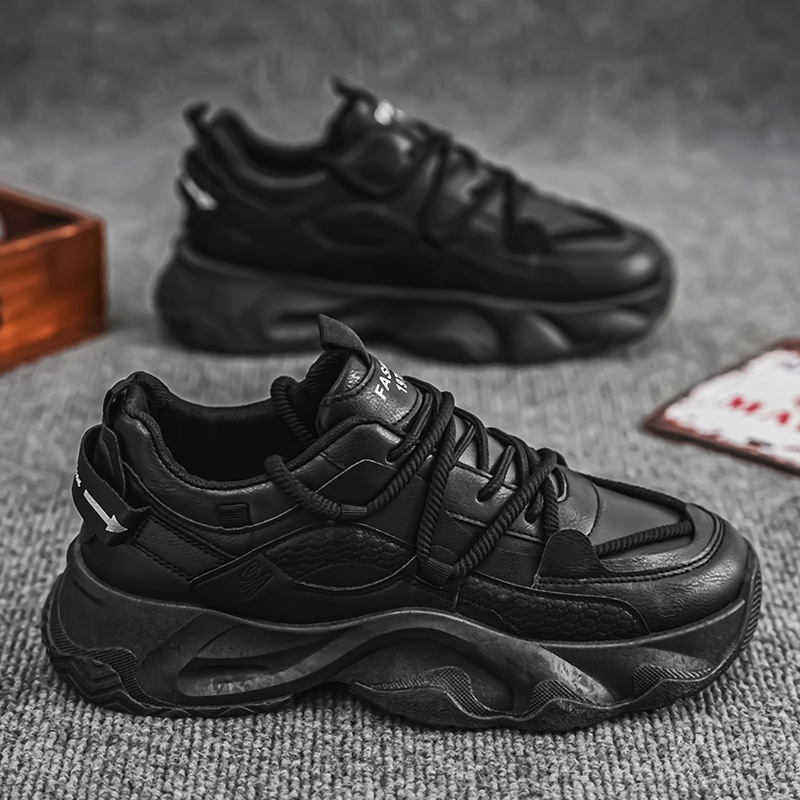 Spring Men's shoes 2025 New breathable mesh shoes for men, trendy and versatile thick-soled sports shoes, casual dad shoes for men details Picture