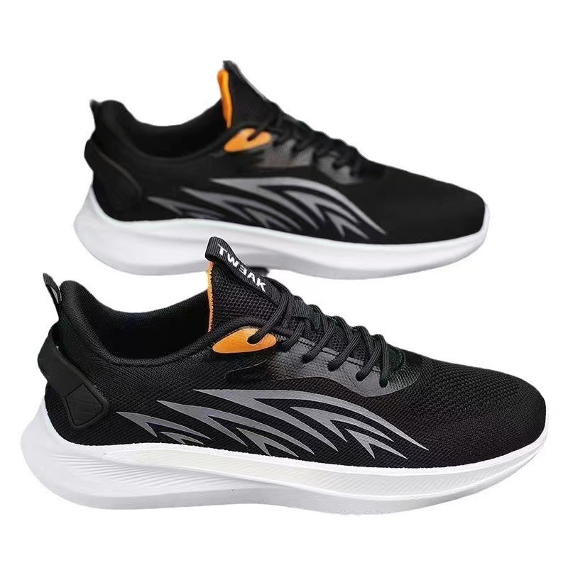Shoe Men 2025 Autumn New Men's sports shoes, popular flying woven breathable running shoes, casual men's shoes manufacturer wholesale Item Picture