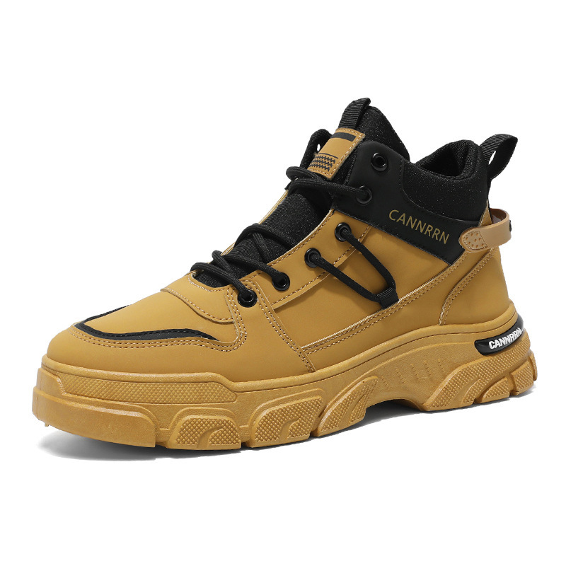 New high-top Dr. Martens boots for men in autumn, trendy and versatile, work clothes for construction sites, anti-slip casual short boots Item Picture