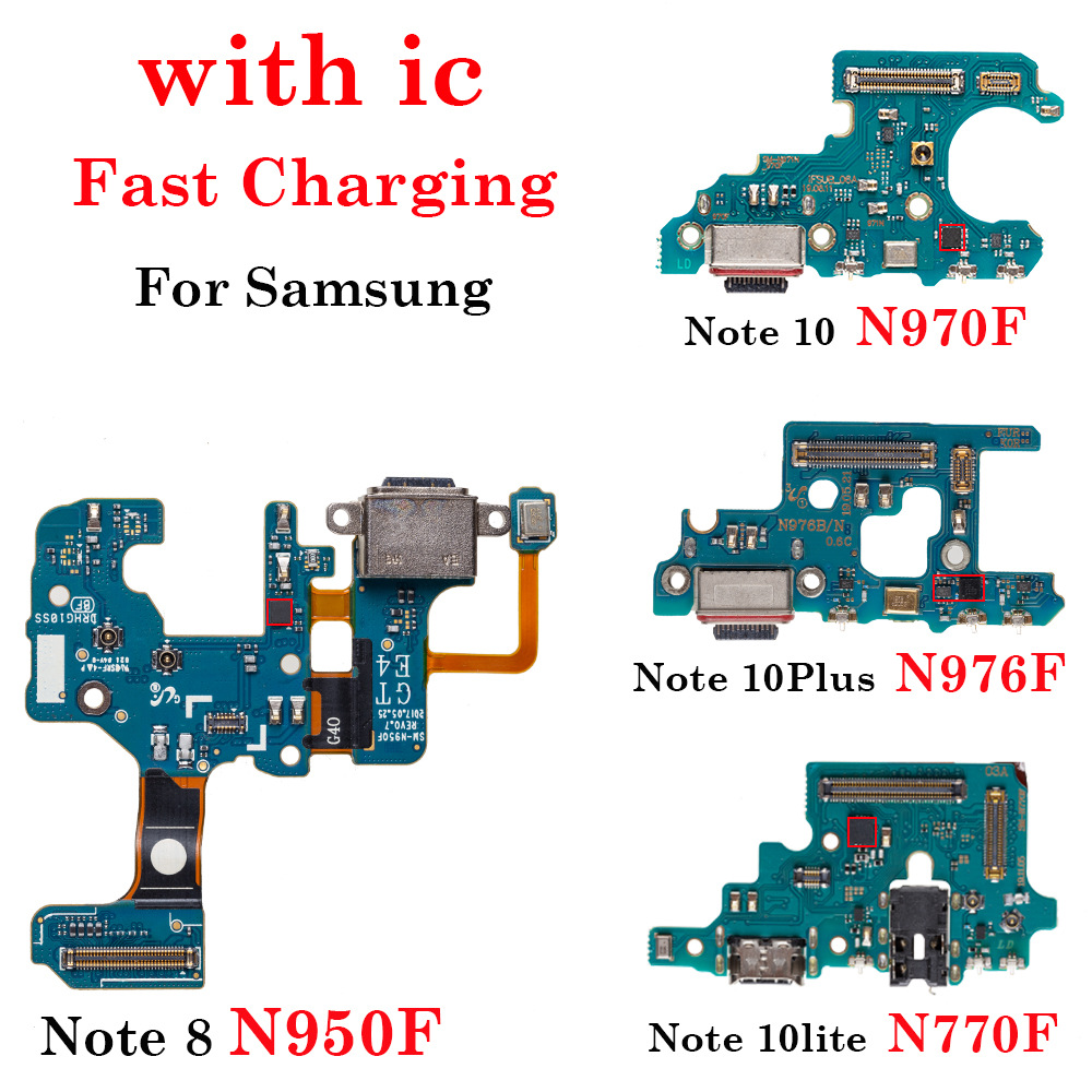 Compatible with Samsung Note10 fast charging tail plug USB charger connector board port note8 9 full figure