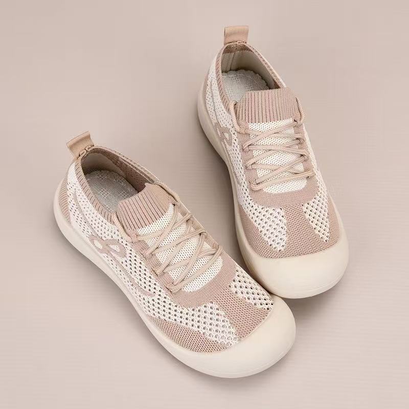 New women's shoes 2025 summer mesh women's shoes, fashionable and versatile shoes, women's sporty and comfortable flat women's shoes, bestsellers Specification drawing