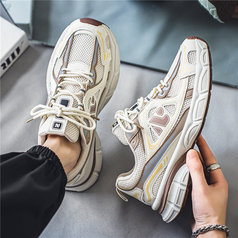 New breathable summer men's shoes, men's sports shoes, Korean style, trendy and versatile, thick-soled casual running dad shoes Specification drawing