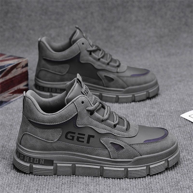 Men's autumn 2024 new style construction site work, mountaineering, safety shoes, men's casual sports high-top workwear, Dr. Martens boots details Picture