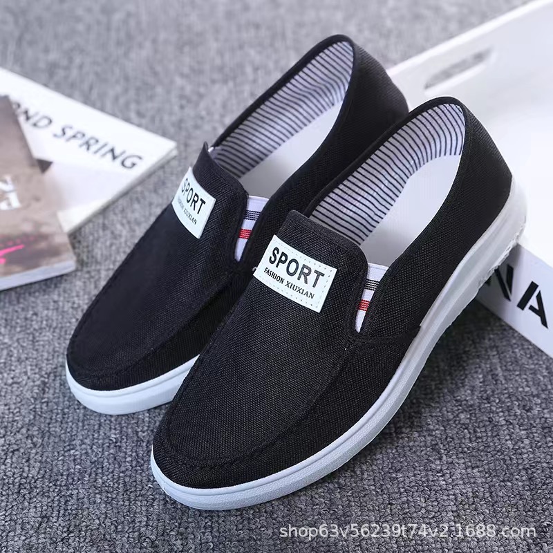 Spring and summer best-selling canvas shoes, men's shoes, old Beijing cloth shoes, men's shoes, anti-slip and wear-resistant low-top board shoes, men's dad shoes, consignment Specification drawing