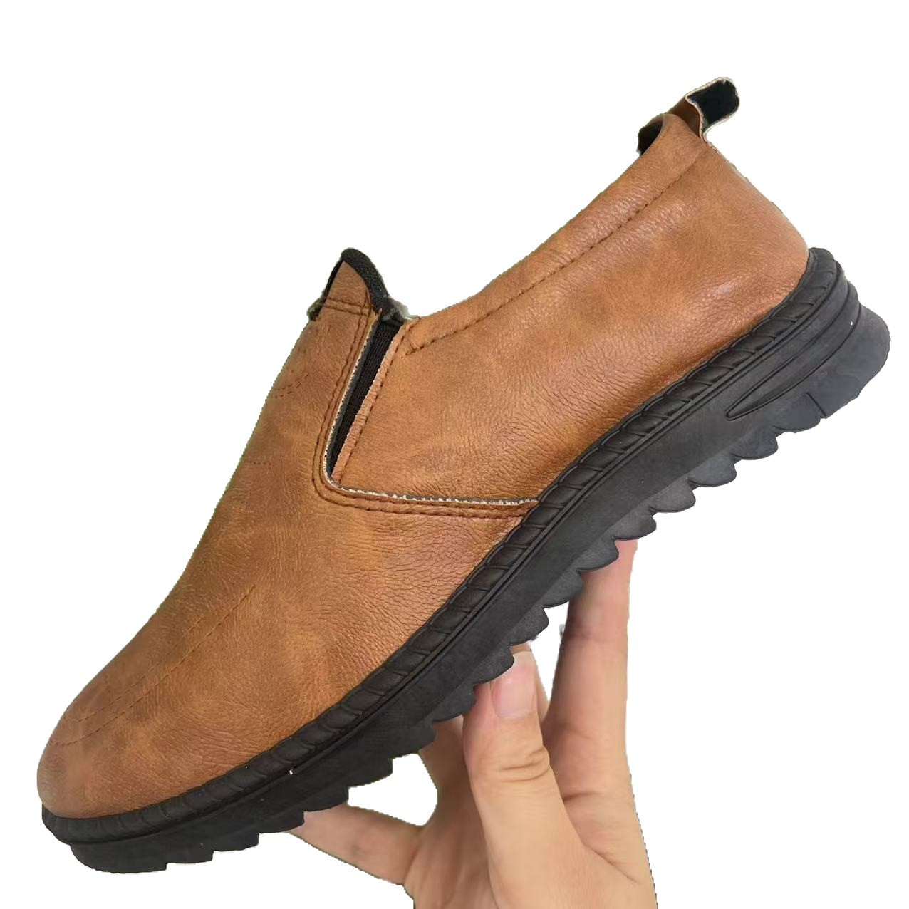 Leather shoes 2025 Autumn/Winter new men's leather shoes with soft soles, comfortable one-step men's casual shoes wholesale, popular men's shoes Item Picture