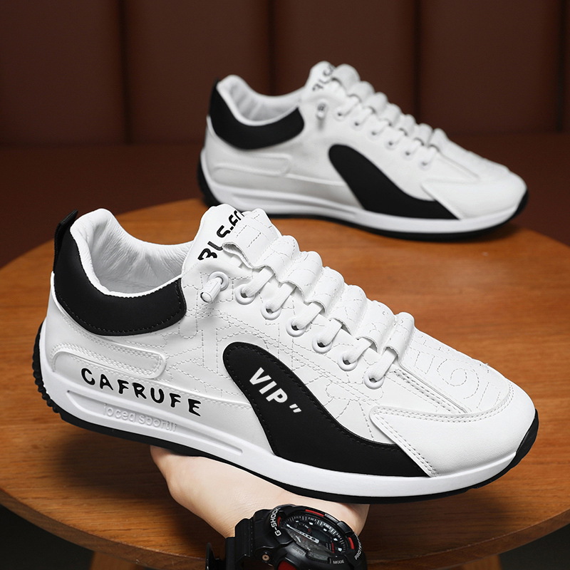 New breathable men's shoes for spring, men's trendy and versatile flat anti-slip sports shoes, casual running dad trendy shoes Specification drawing