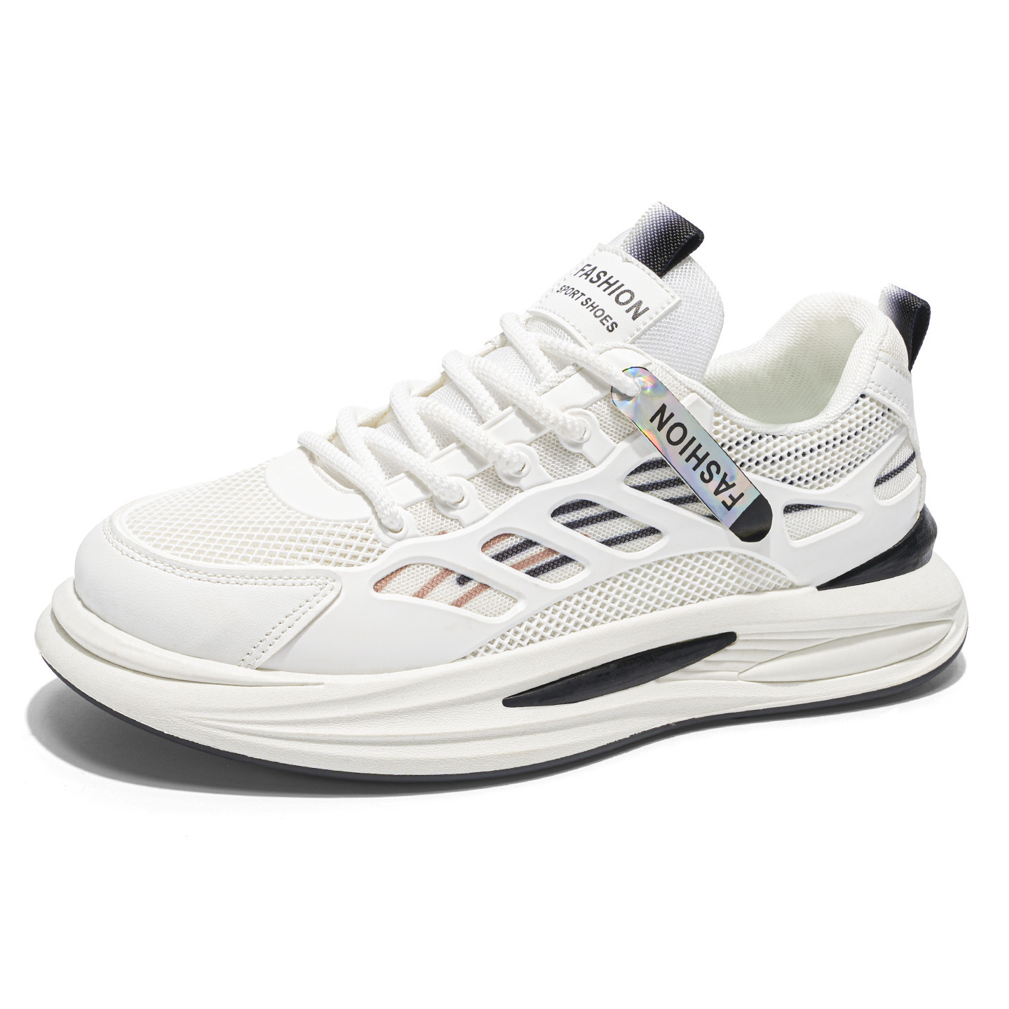 Summer new men's shoes: Breathable mesh shoes, men's trendy and versatile thick-soled sports shoes, casual board shoes, dad's trendy shoes Item Picture