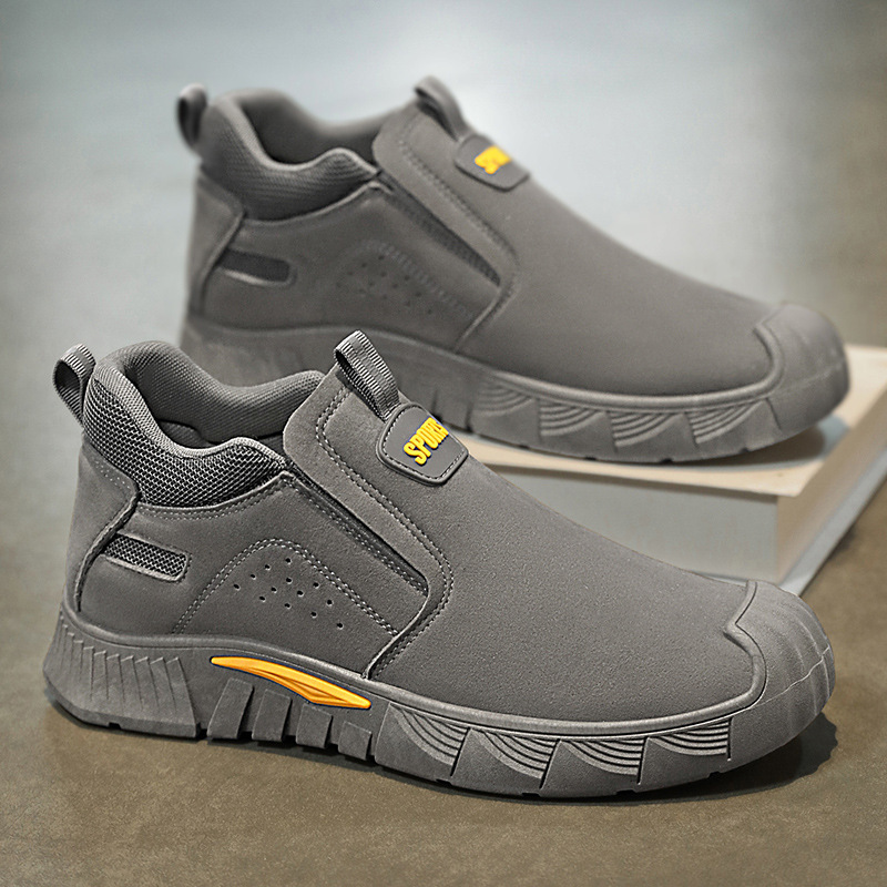 Men's shoes 2025 Spring new style one-foot soft-soled sports dad shoes, dirt-resistant construction site work labor protection men's shoes Application Scenario
