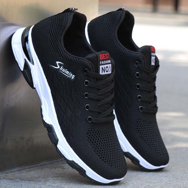 Trendy sports shoes for men, summer mesh breathable casual shoes, soft-soled comfortable running shoes, fashionable single shoes, export batch full figure