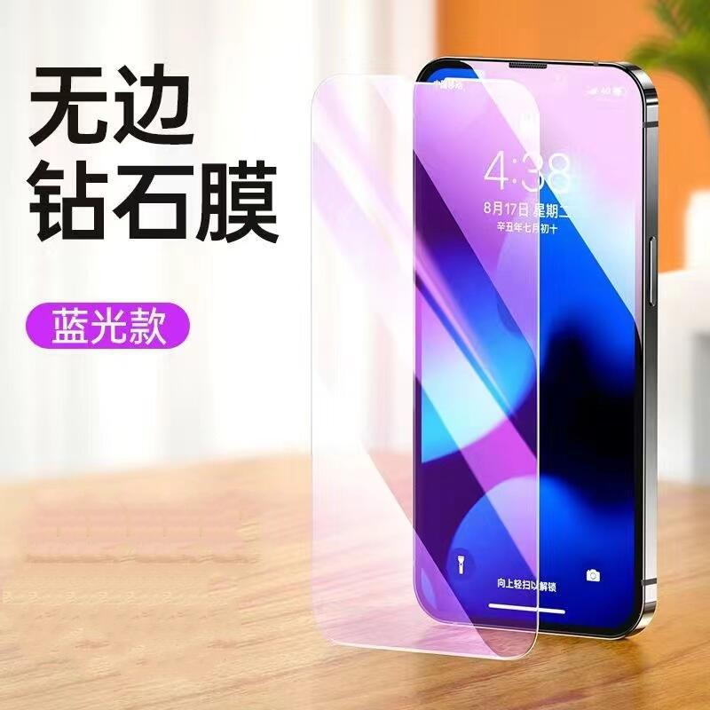 Suitable for Apple 16promax tempered film, iPhone15 full-screen film, ip14 anti-peeping 13 dust-proof high-definition mobile phone film Specification drawing