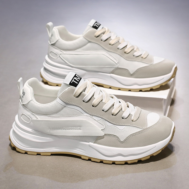 Summer men's shoes 2024 new breathable mesh white sneakers Men's sports shoes Korean style versatile casual dad shoes men Specification drawing