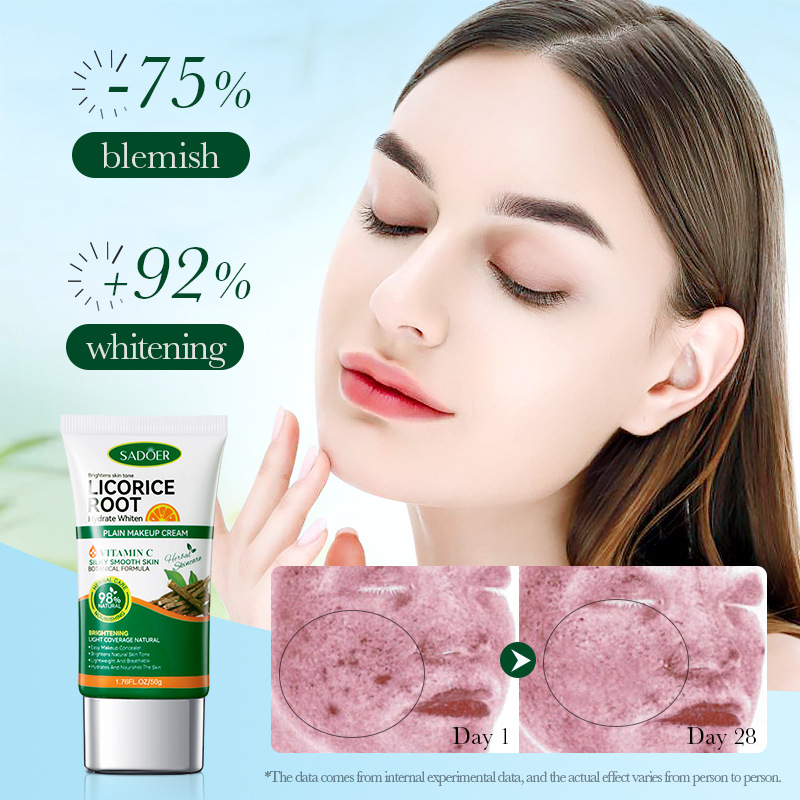 Cross-border export wholesale of SADOER Licorice VC Hydrating Whitening Natural Cream and Brightening Skin Cream Application Scenario