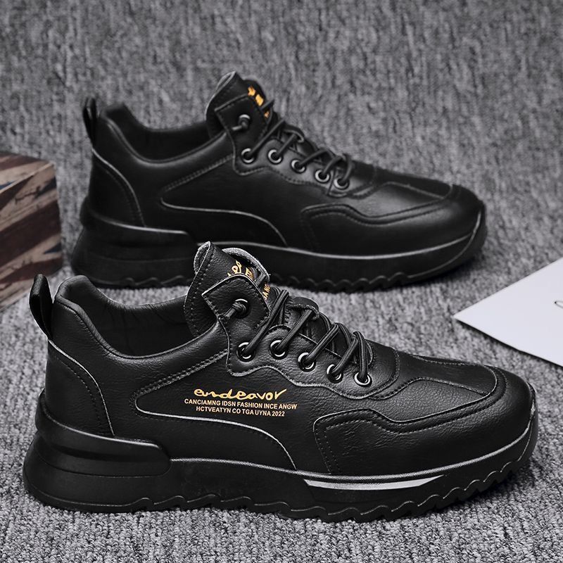 New breathable and waterproof men's shoes for spring, men's trendy and versatile thick-soled white sneakers, sporty and casual dad trendy shoes Application Scenario