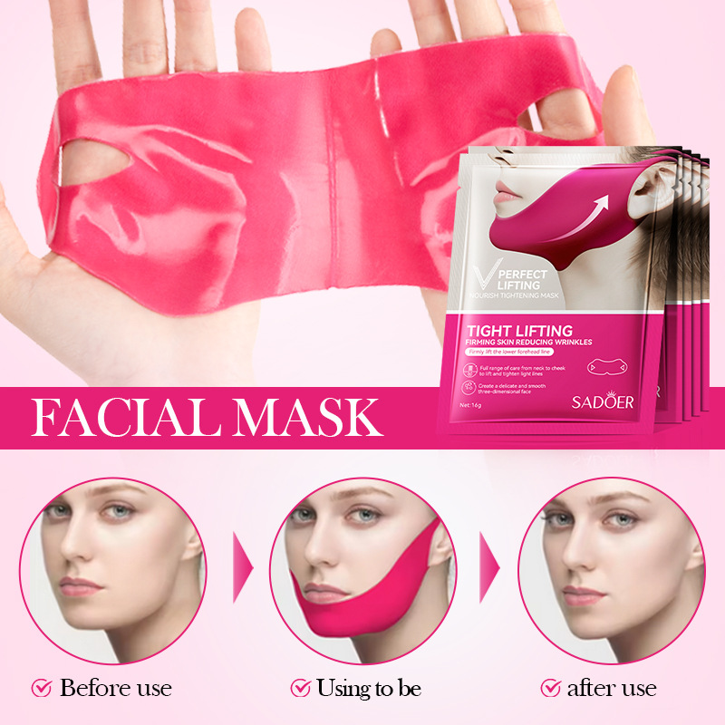 All-english SADOER Lifting and firming V-shaped face Mask Moisturizing and hydrating skin mask cross-border export wholesale Application Scenario