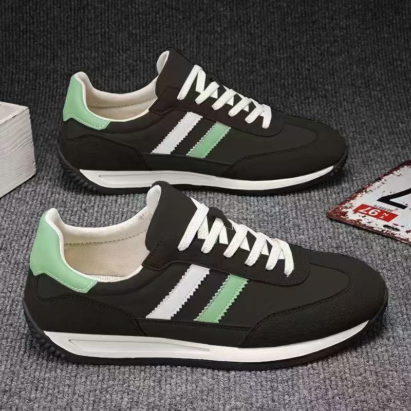2025 New running sports shoes, summer breathable men's board shoes, Korean style trendy, lightweight, comfortable and versatile men's sports shoes details Picture