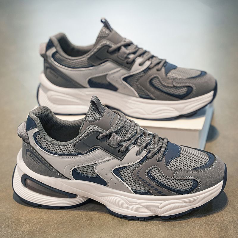 Summer men's shoes 2025 new breathable mesh sports shoes for men, trendy and versatile thick-soled casual dad shoes details Picture