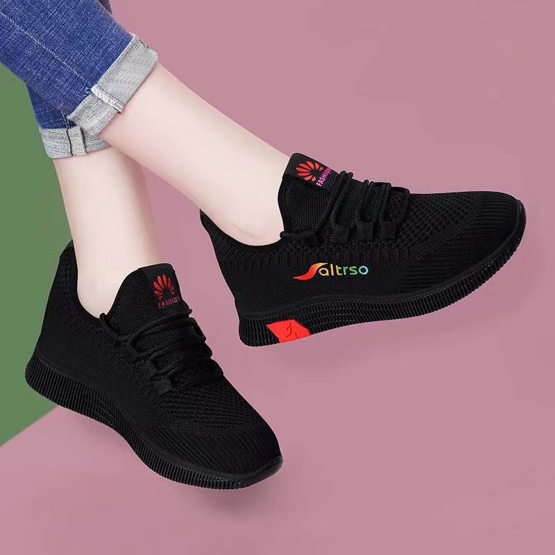 Women's shoes 2025 new style comfortable sports shoes, women's woven breathable old Beijing cloth shoes, soft-soled mom shoes manufacturer wholesale Specification drawing