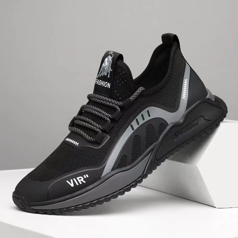 Wholesale men's shoes from the manufacturer: 2021 new style popular men's woven sports shoes, soft-soled comfortable running shoes, popular men's shoes details Picture