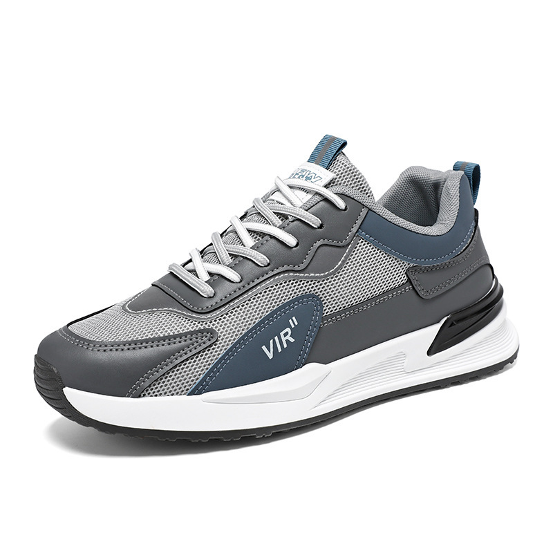 Spring new men's shoes: Breathable mesh sports shoes, men's trendy and versatile thick-soled casual running dad shoes, trendy shoes Item Picture