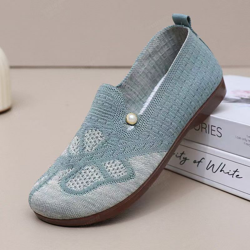 Summer versatile women's shoes: one-step mom shoes, ethnic style breathable soft-soled comfortable cloth shoes, fisherman shoes Specification drawing