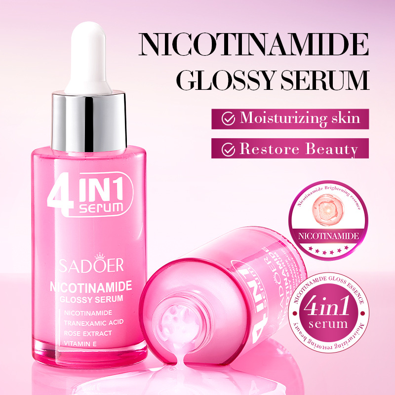 Cross-border export wholesale of SADOER Niacinamide Luster Essence, Hydrating, Moisturizing and Whitening Essence in full English full figure