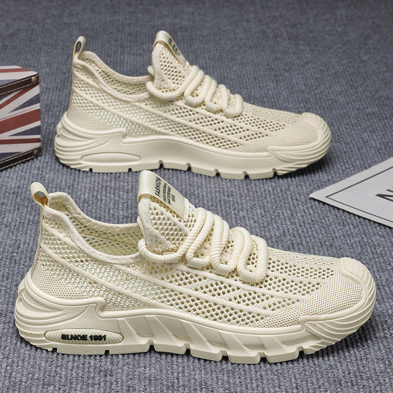 Coconut Shoes Men's summer new breathable perforated mesh shoes Men's sports shoes anti-slip casual flying weave dad shoes Application Scenario