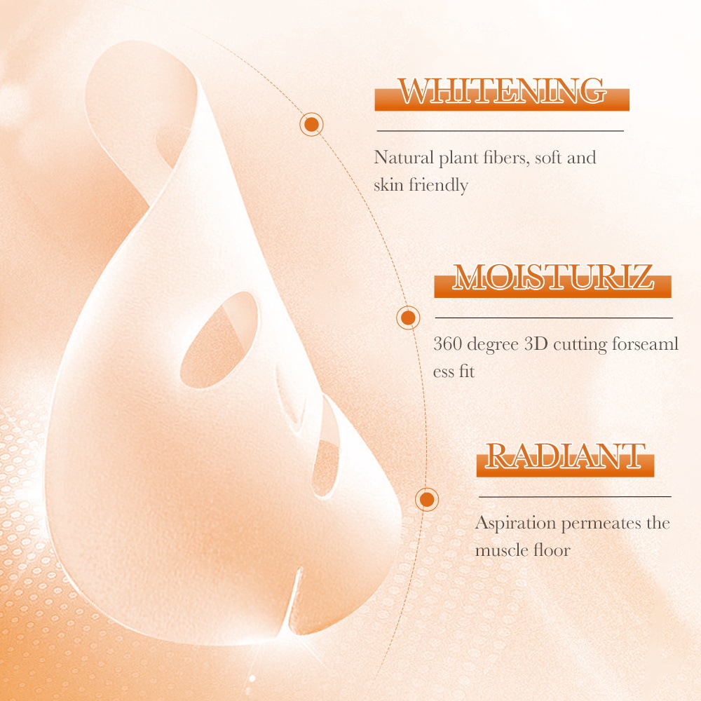 All-english BIOAOUA Vitamin C Antioxidant Brightening Mask, Hydrating and Moisturizing Mask Patch Cross-border export wholesale details Picture